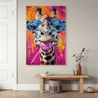 Tableau Girafe Pop Art Lunettes Tableau Girafe