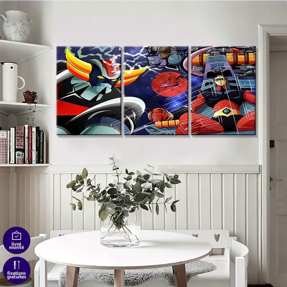 Tableau Goldorak 3 et 5 Panneaux - Montableaudeco