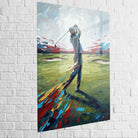 Tableau golf design avec cadre noir et effet galerie