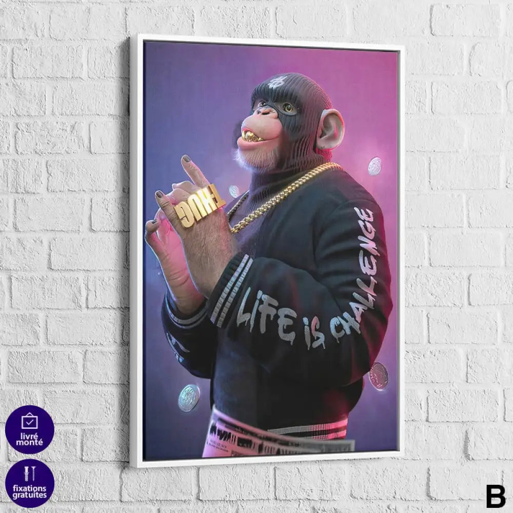 Tableau Gorille Gangsta Tableau Animaux