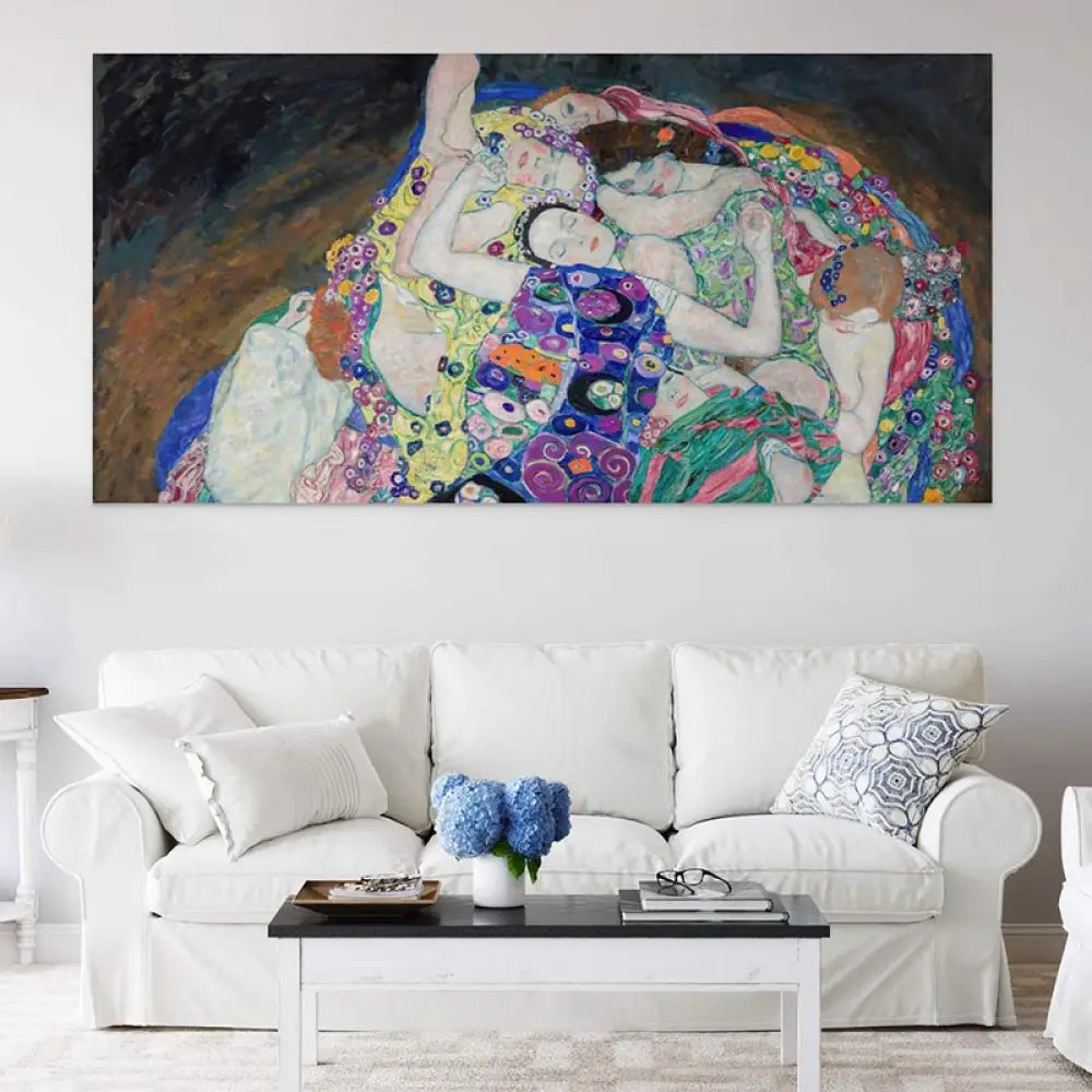 Tableau Gustav Klimt Les Vierges 40x80cm / Toile tendue sur châssis Tableau Gustav Klimt