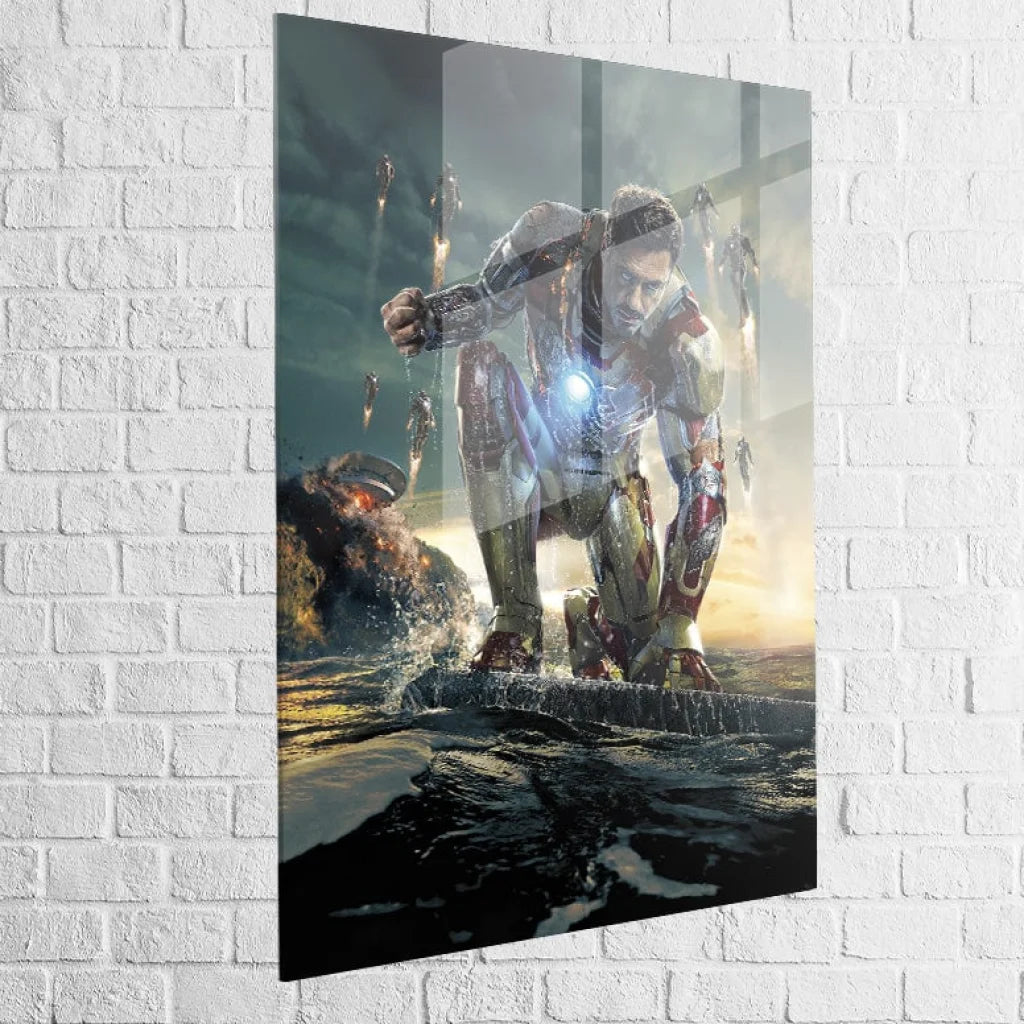 Tableau Iron Man Cœur de Titane 40x60cm / Plexiglas Tableau Marvel