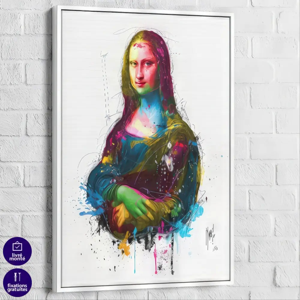 Tableau Joconde Street Colors 40x60cm / Cadre Blanc Tableau Moderne