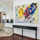 Reproduction HD de Jaune Rouge Bleu, formes géométriques et aplats lumineux