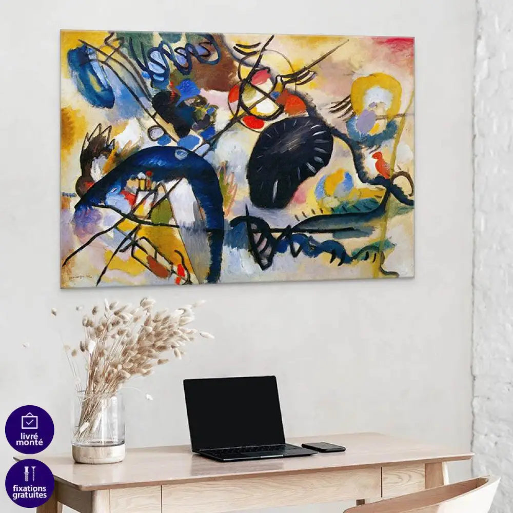Tableau Kandisky |  Black Spot | Les Promos et Livraison Gratuite b