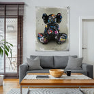 personnage urbain assis style street art graphique