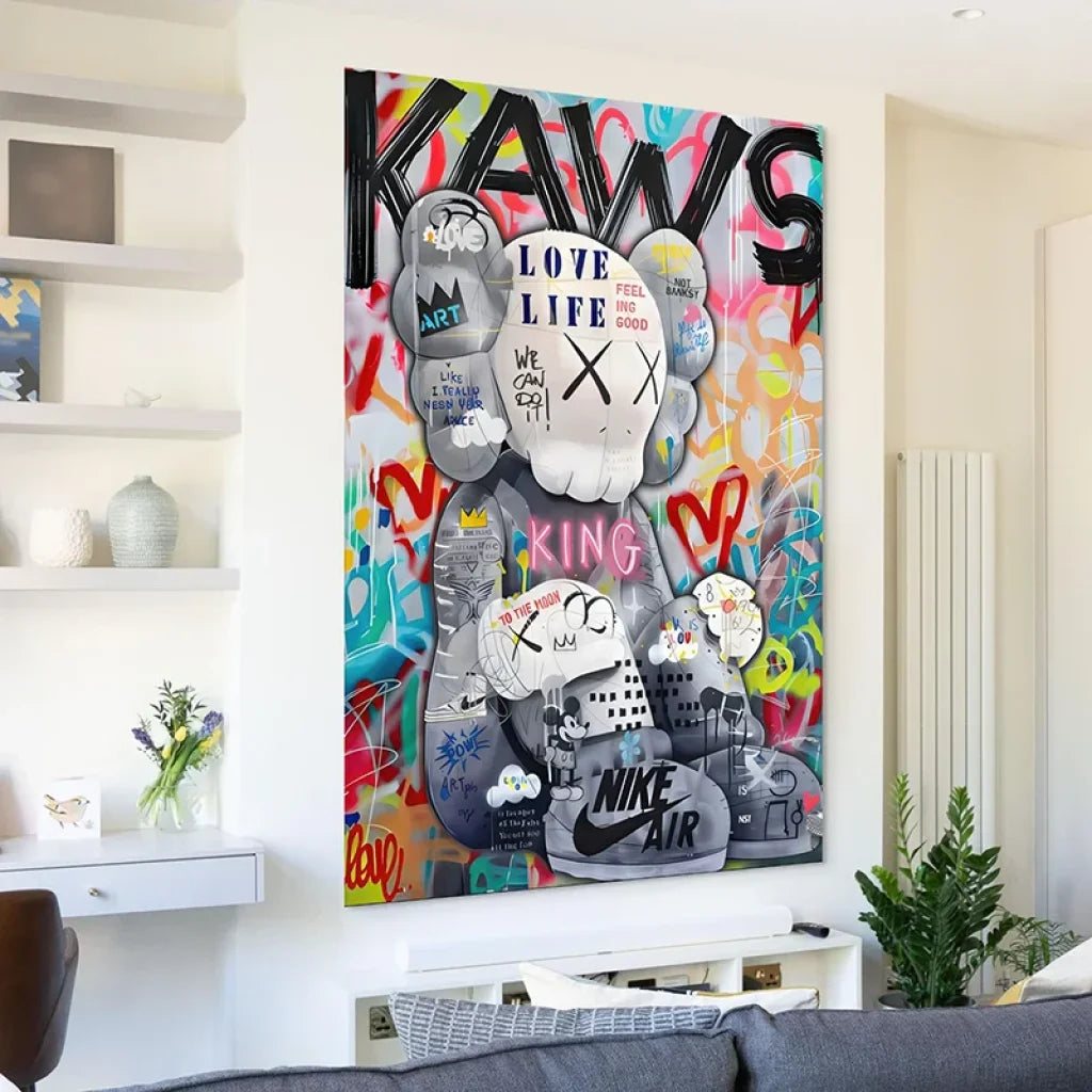 art urbain pop énergique mural contemporain pour déco moderne