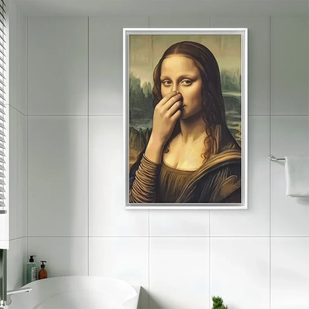 Décoration murale originale style art détourné Joconde

