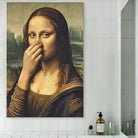 Toile imprimée La Joconde qui se pince le nez

