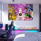 Poster Saint Seiya avec Athéna et les Chevaliers d’Or

