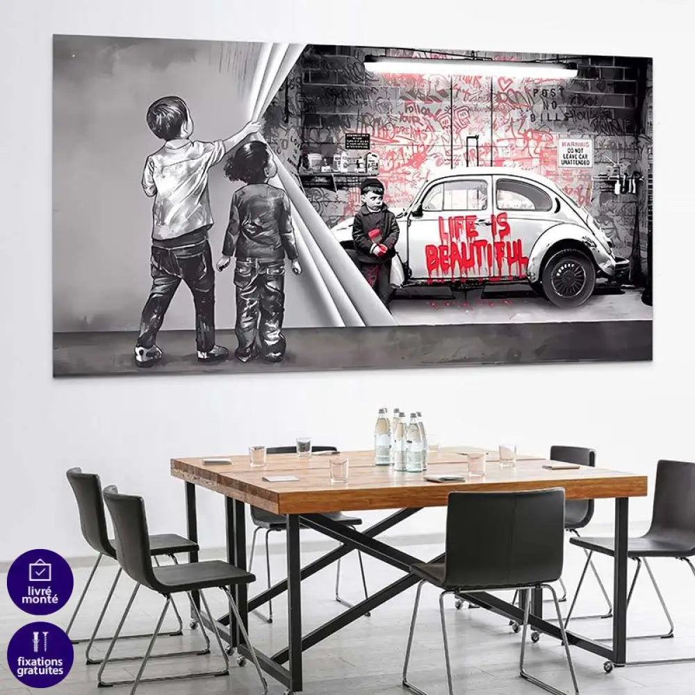 Tableau Les Enfants et le Mur - Montableaudeco