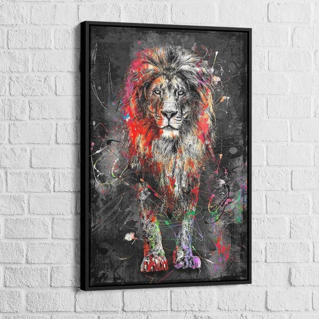 Tableau Lion Coloré Grafitti - Montableaudeco