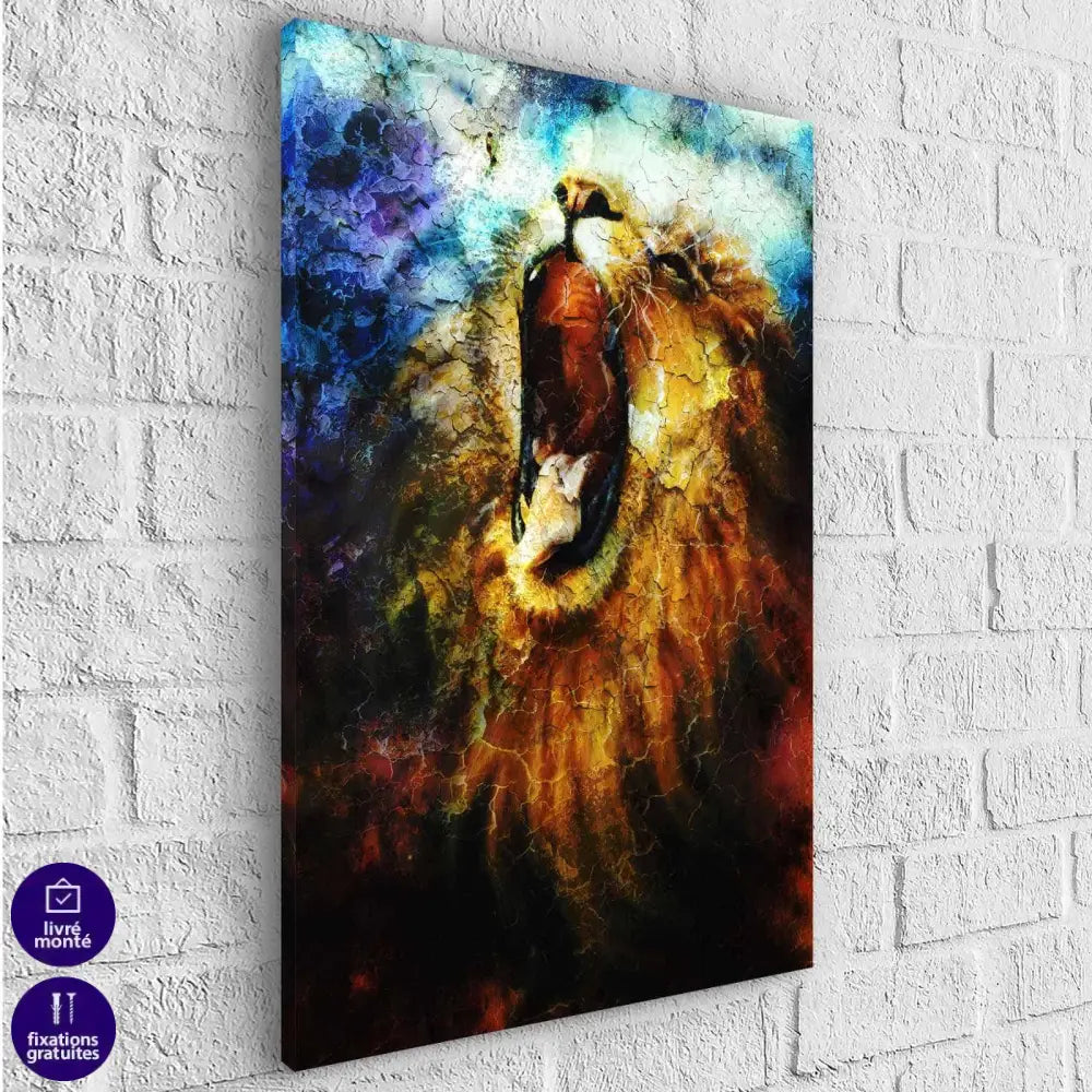 Tableau Lion La Fureur - Montableaudeco