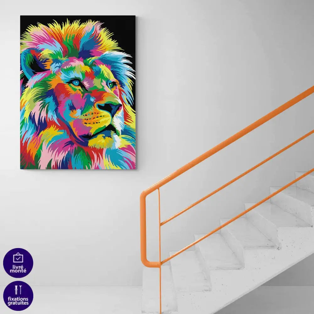 Tableau Lion Pop art Portrait - Montableaudeco