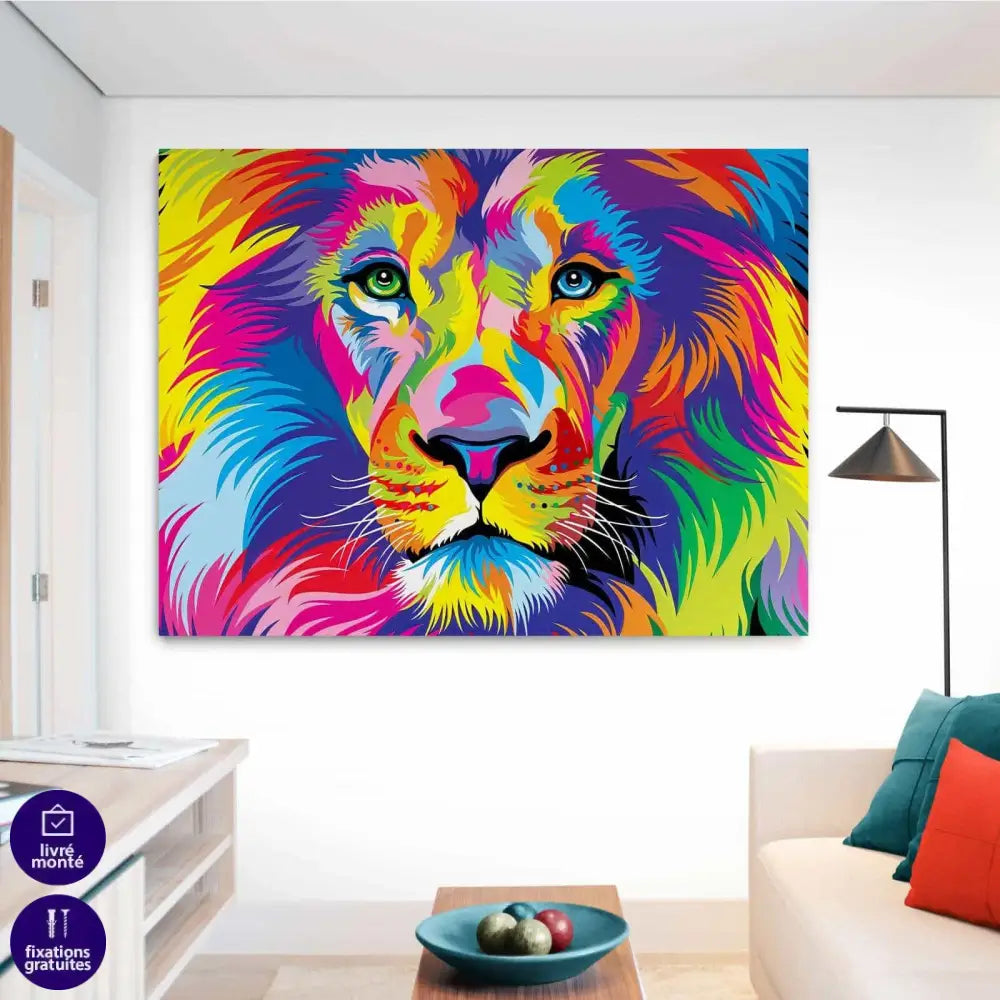 Tableau Lion Pop Art Portrait - Montableaudeco