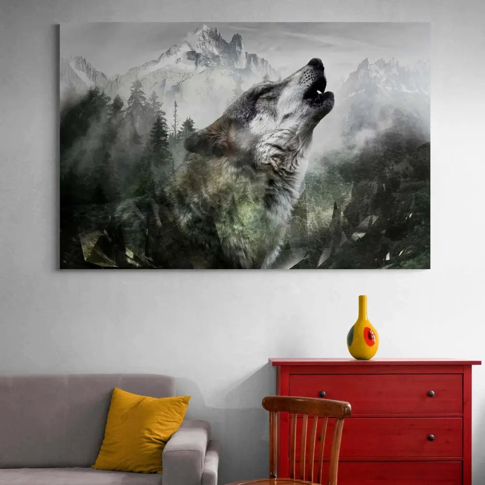 Tableau Loup de Montagne - Montableaudeco