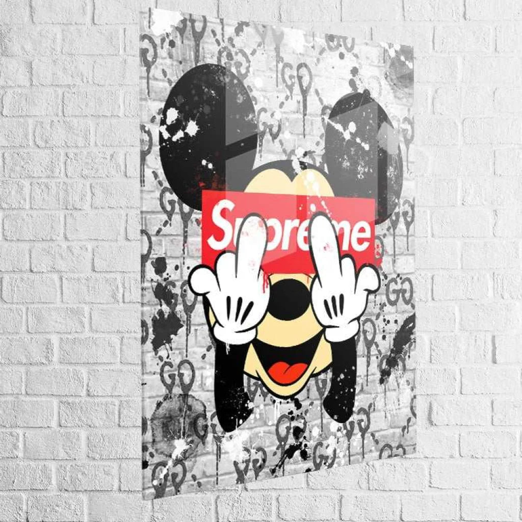 Tableau Luxe Mickey Supreme 40x60cm / Plexiglas Tableau Luxe
