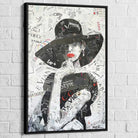 Tableau Luxe Silhouette Glamour 40x60cm / Cadre Noir Tableau Luxe