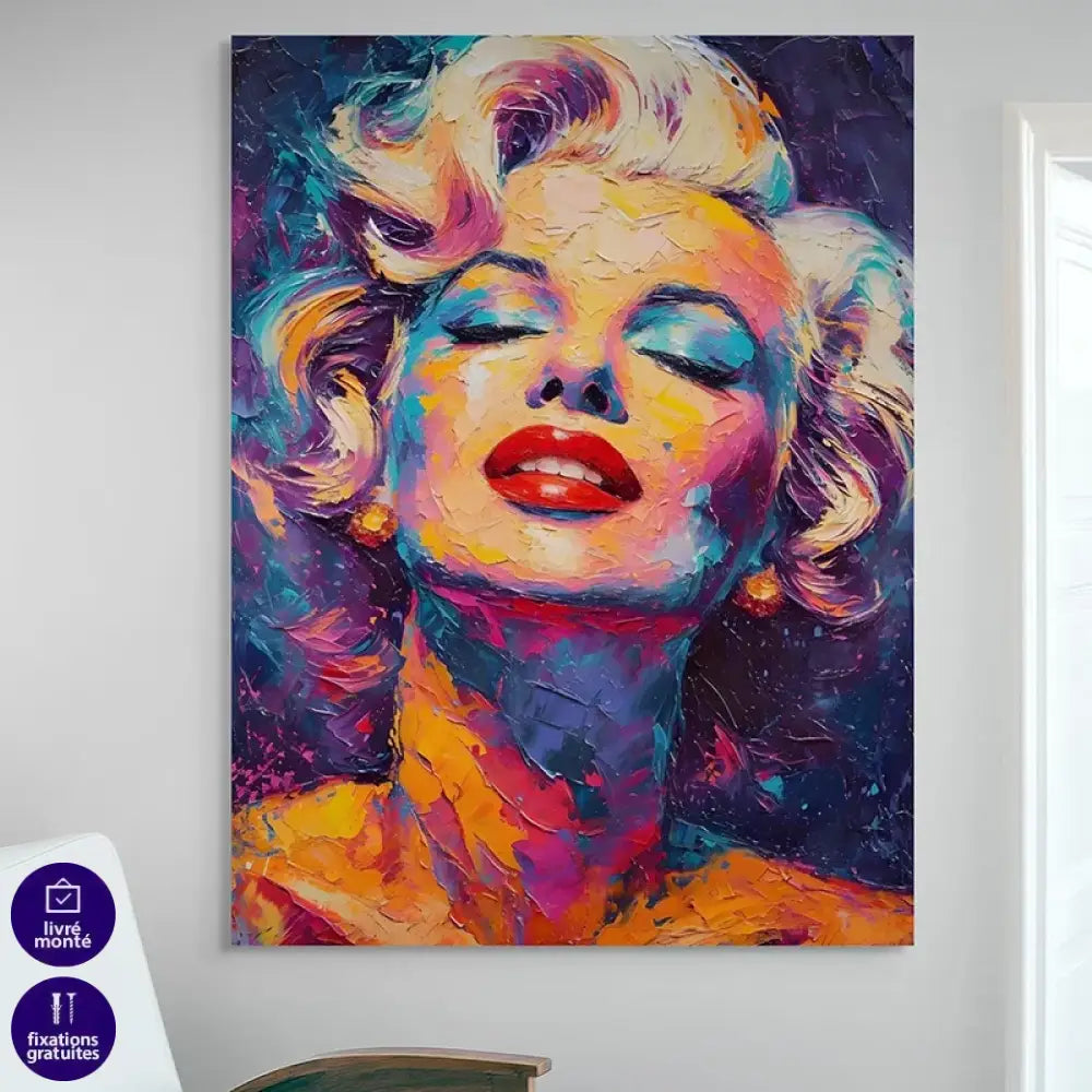 tableau coloré visage féminin emblématique

