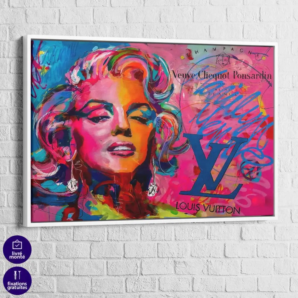 Tableau Marilyn Monroe LV Champagne - Montableaudeco
