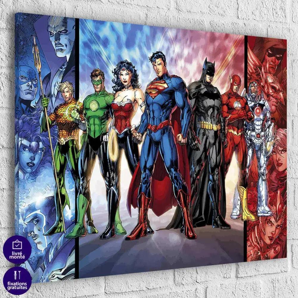 Tableau Marvel Les Super Héros BD - Montableaudeco