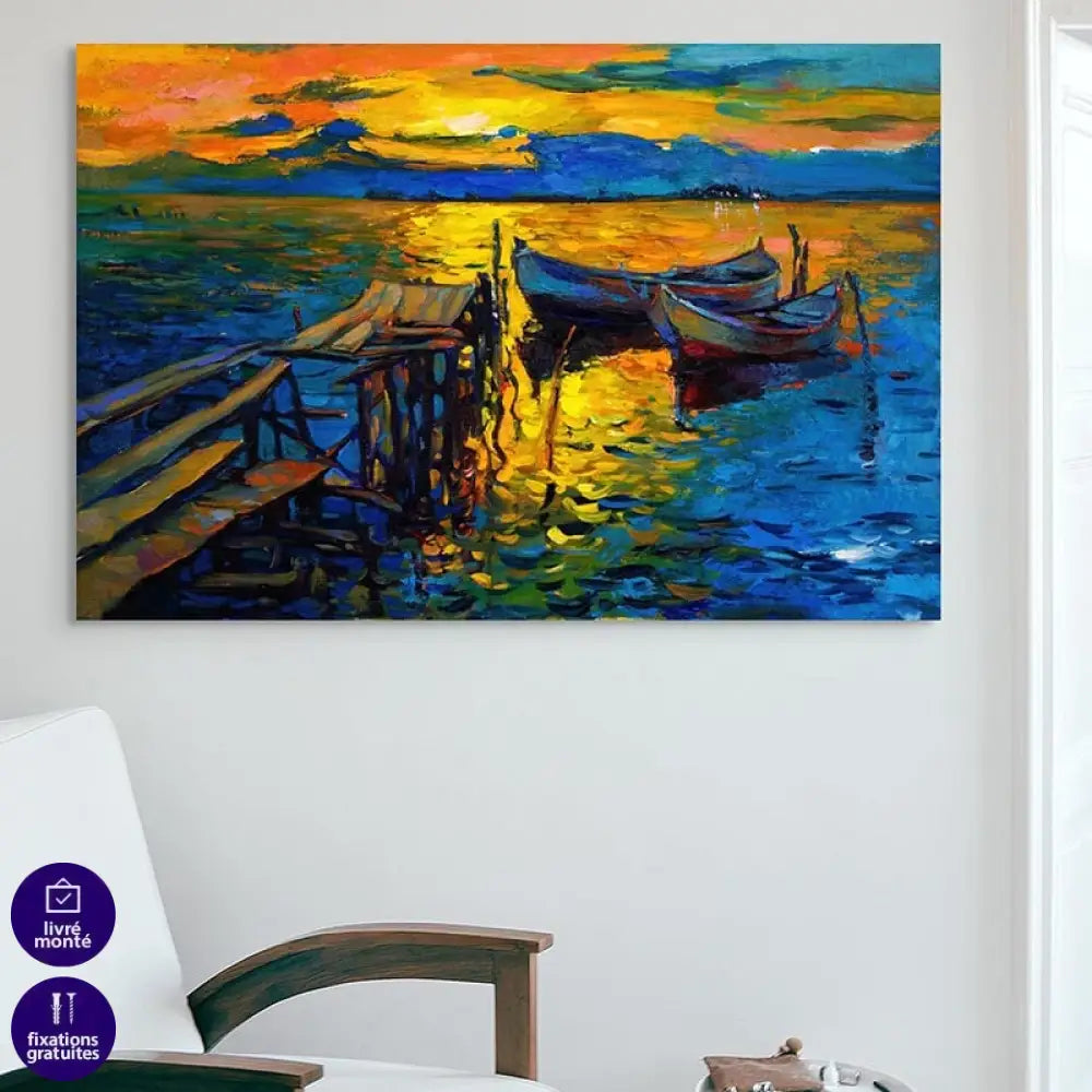 Tableau Mer Éclat du Soir 40x60cm / Affiche sans cadre Tableau Mer