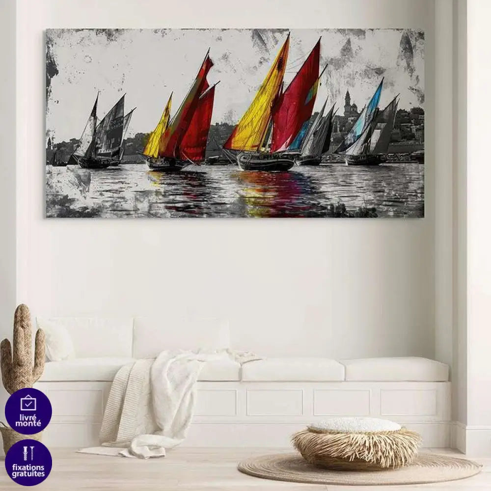 Tableau Mer Voiles Éclatantes Tableau Mer