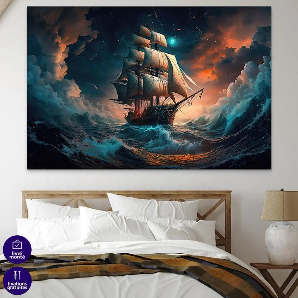 Tableau Mer Voilier mer démontéé - Montableaudeco