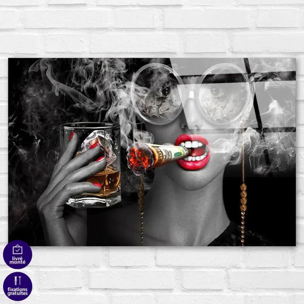Tableau Mode Miss Drink and Smoke - Montableaudeco