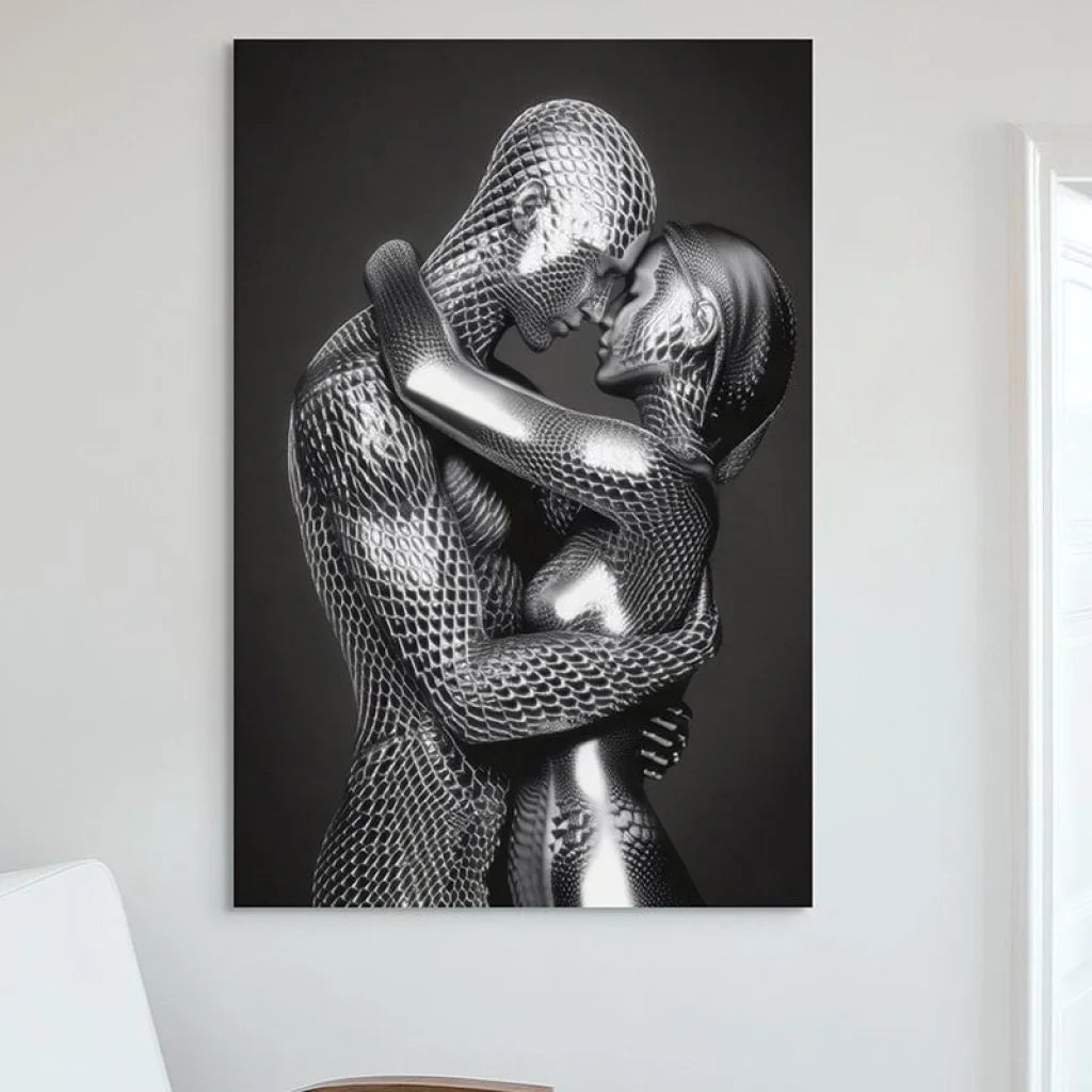 Tableau Moderne Amour Surréaliste 40x60cm / Affiche sans cadre Tableau Femme