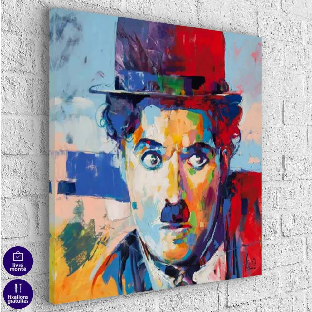 Tableau Moderne Charlie Chaplin Le Portrait - Montableaudeco