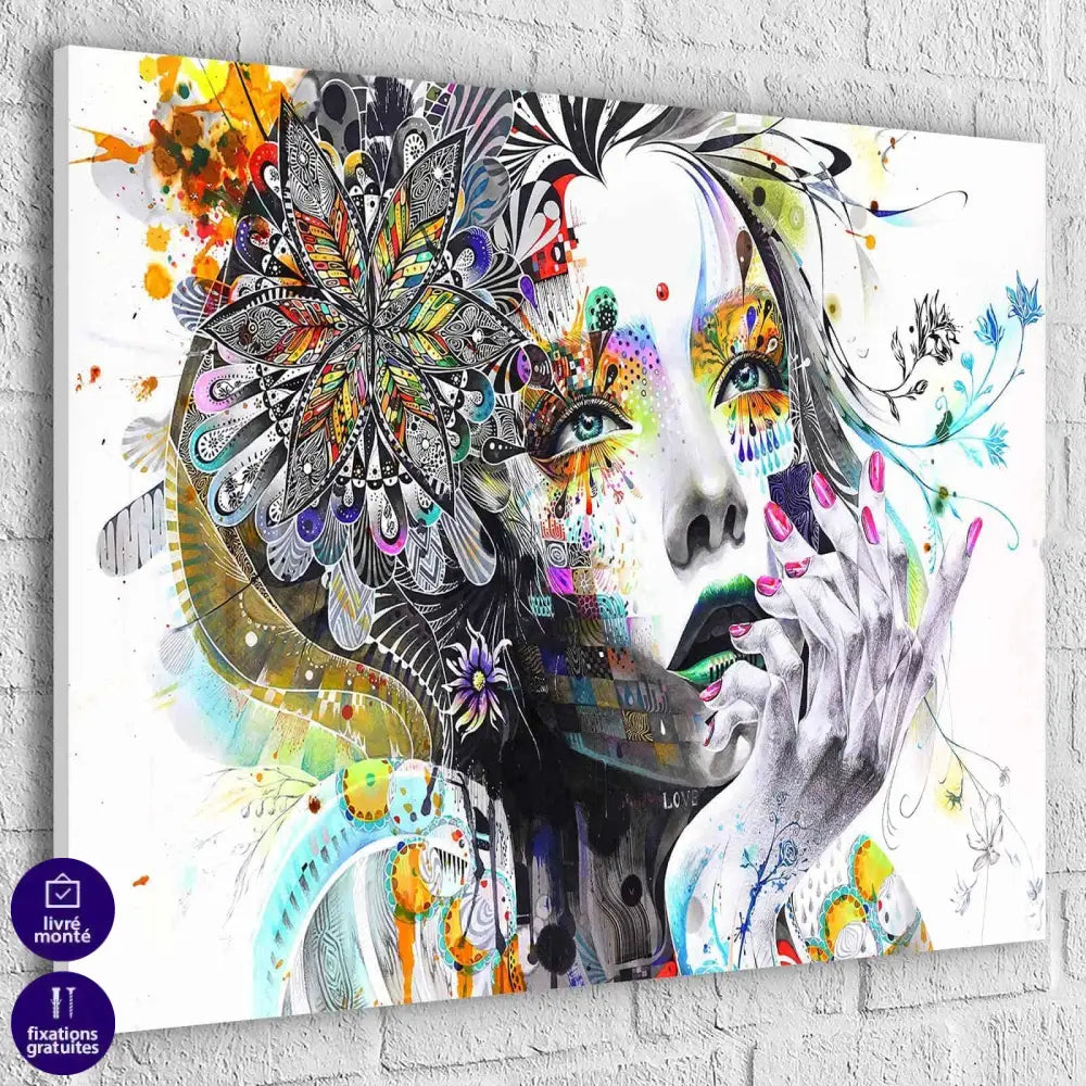 Tableau Moderne La Fille des Fleurs - Montableaudeco