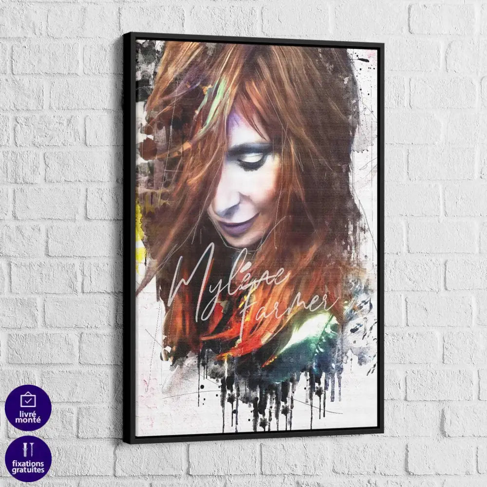 Tableau Mylène Farmer Besoin d'amour - Montableaudeco