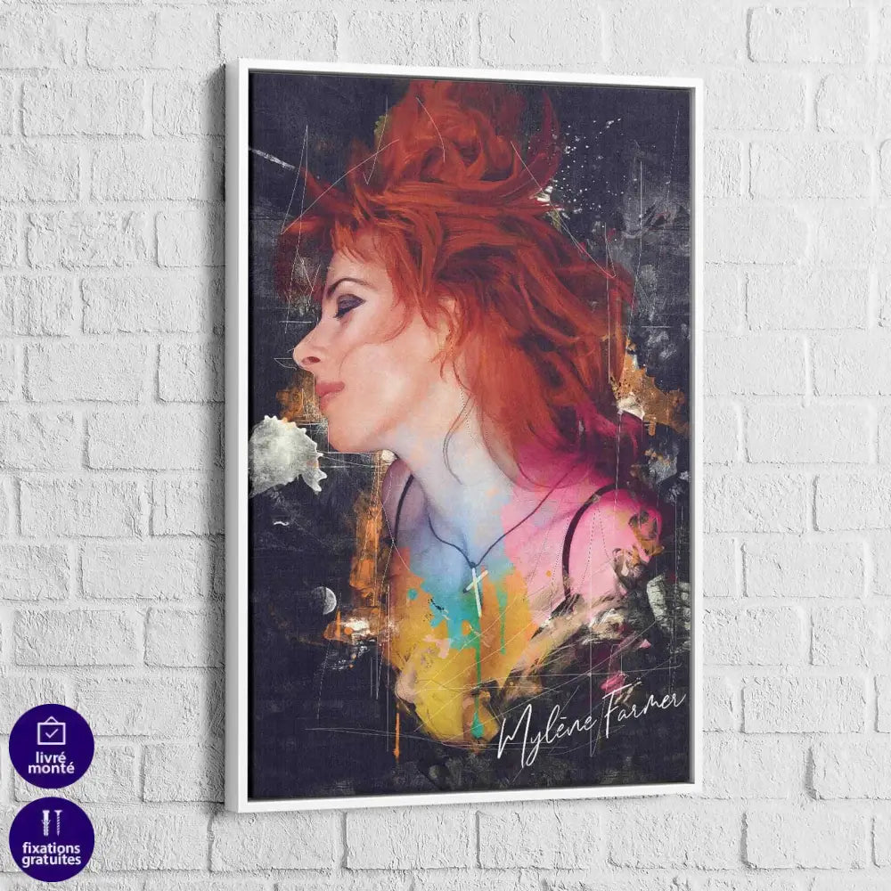Tableau Mylène Farmer J'ai rêvé qu'on pouvait s'aimer - Montableaudeco