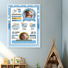 tableau naissance personnalisé garçon avec prénom et date

