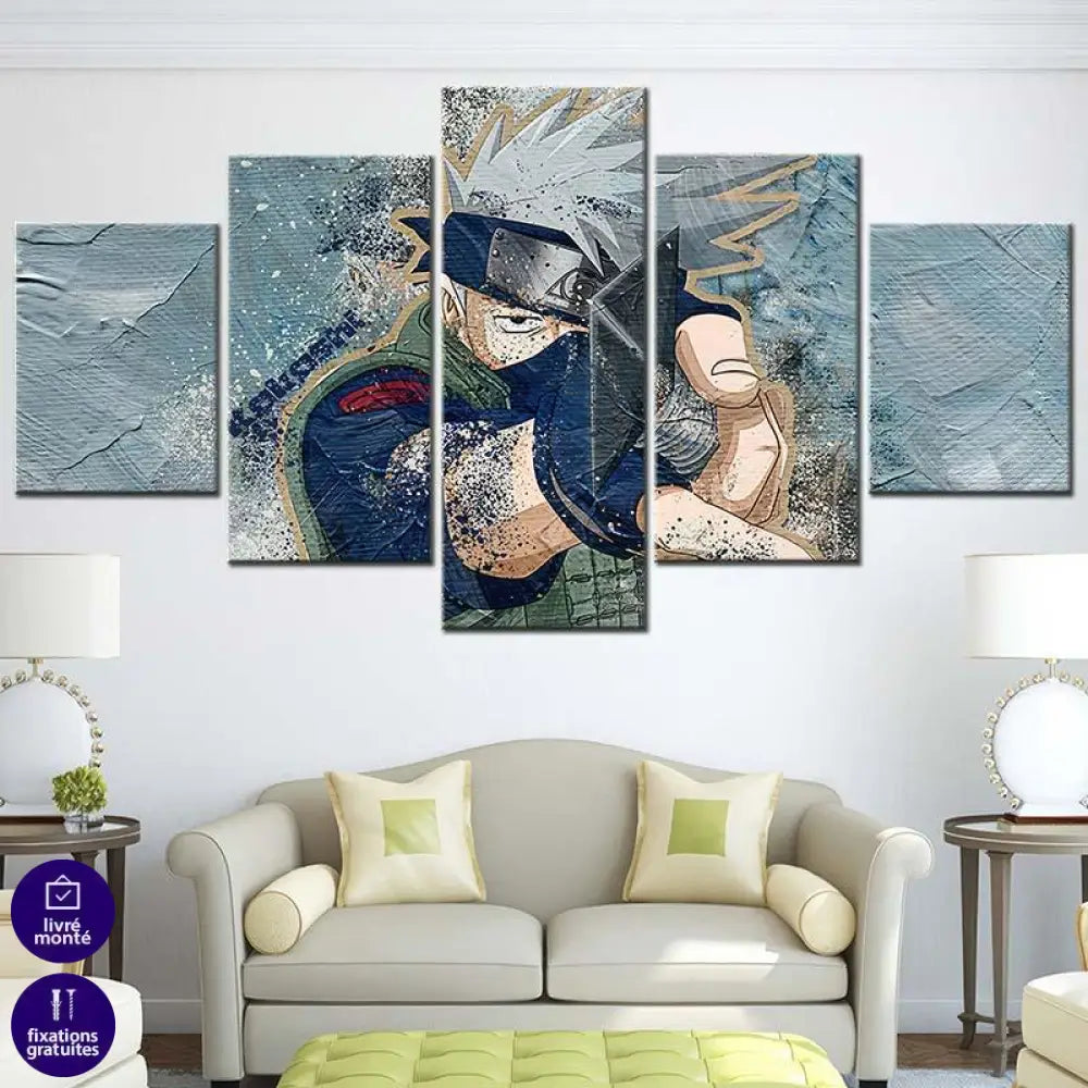 Tableau Naruto 5 Parties Battle - Montableaudeco