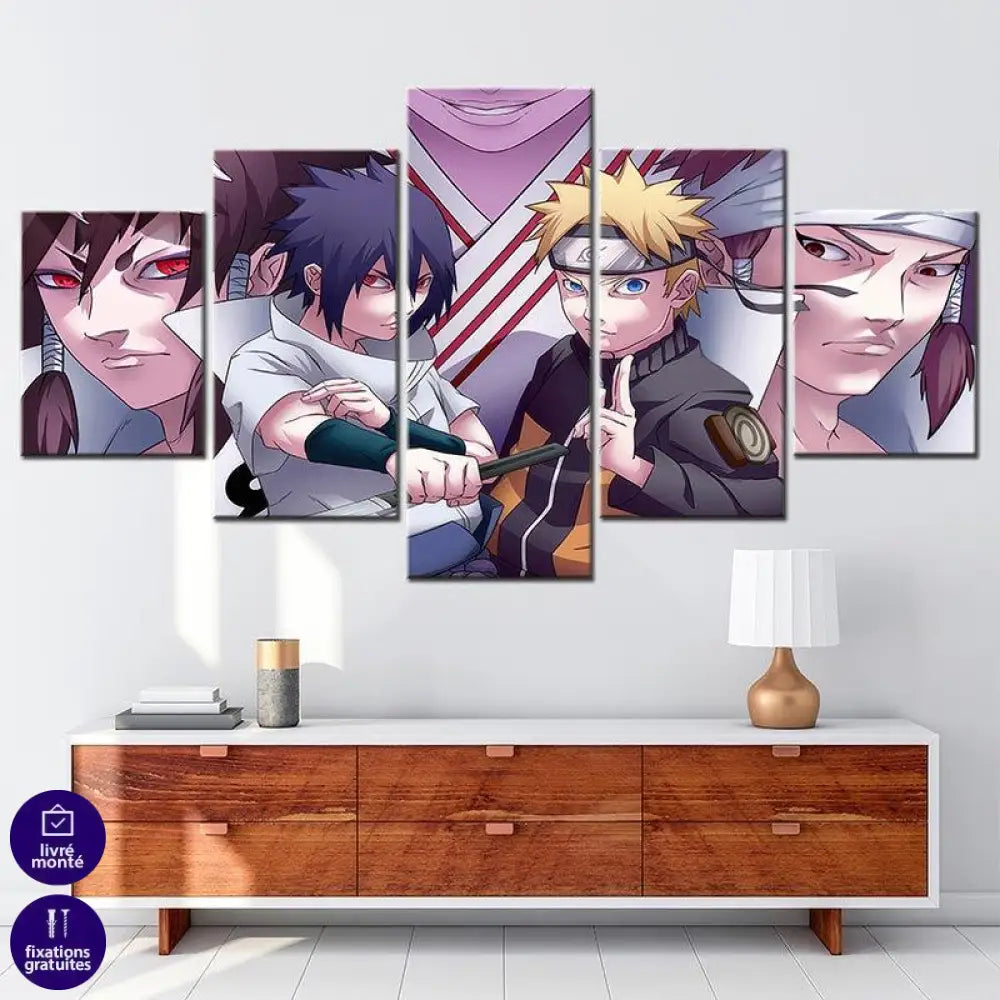 Tableau Naruto 5 Parties L'esprit - Montableaudeco
