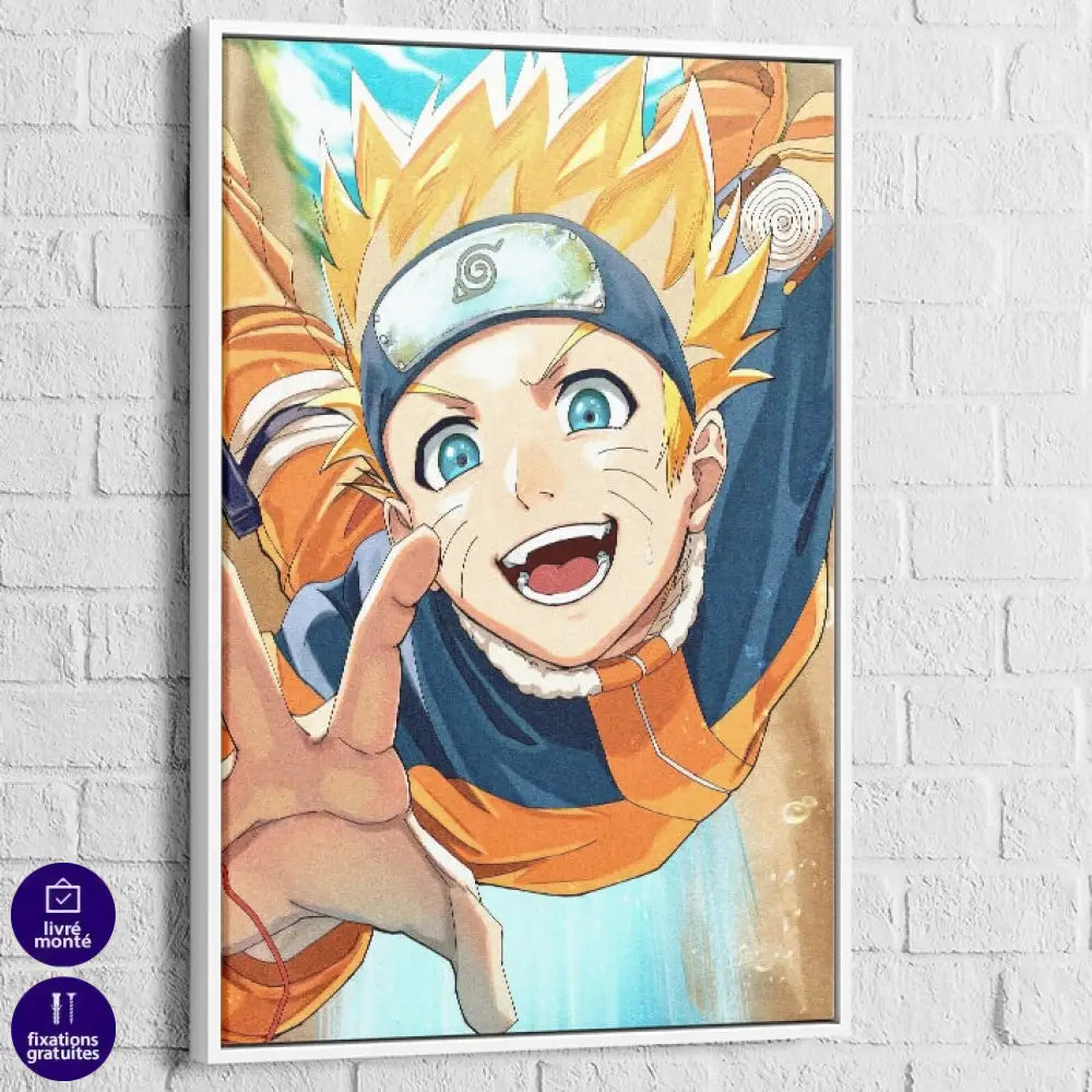 Illustration murale Naruto Uzumaki style anime japonais

