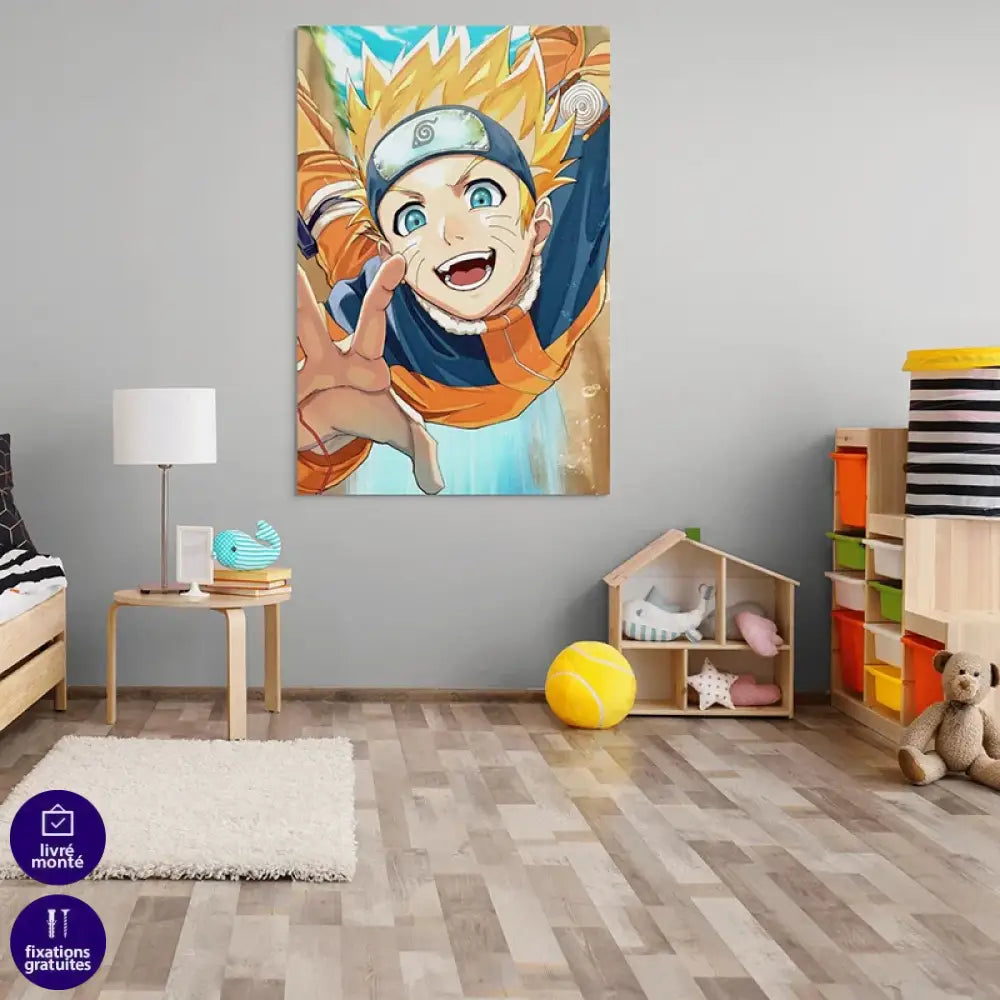 Décoration murale manga Naruto – Le Sourire du Ninja

