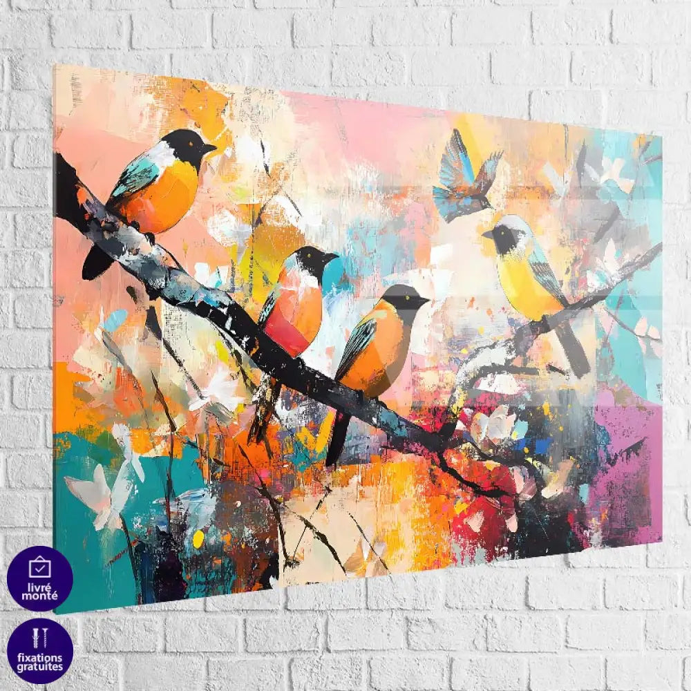 Tableau Oiseau Sur la Branche 5