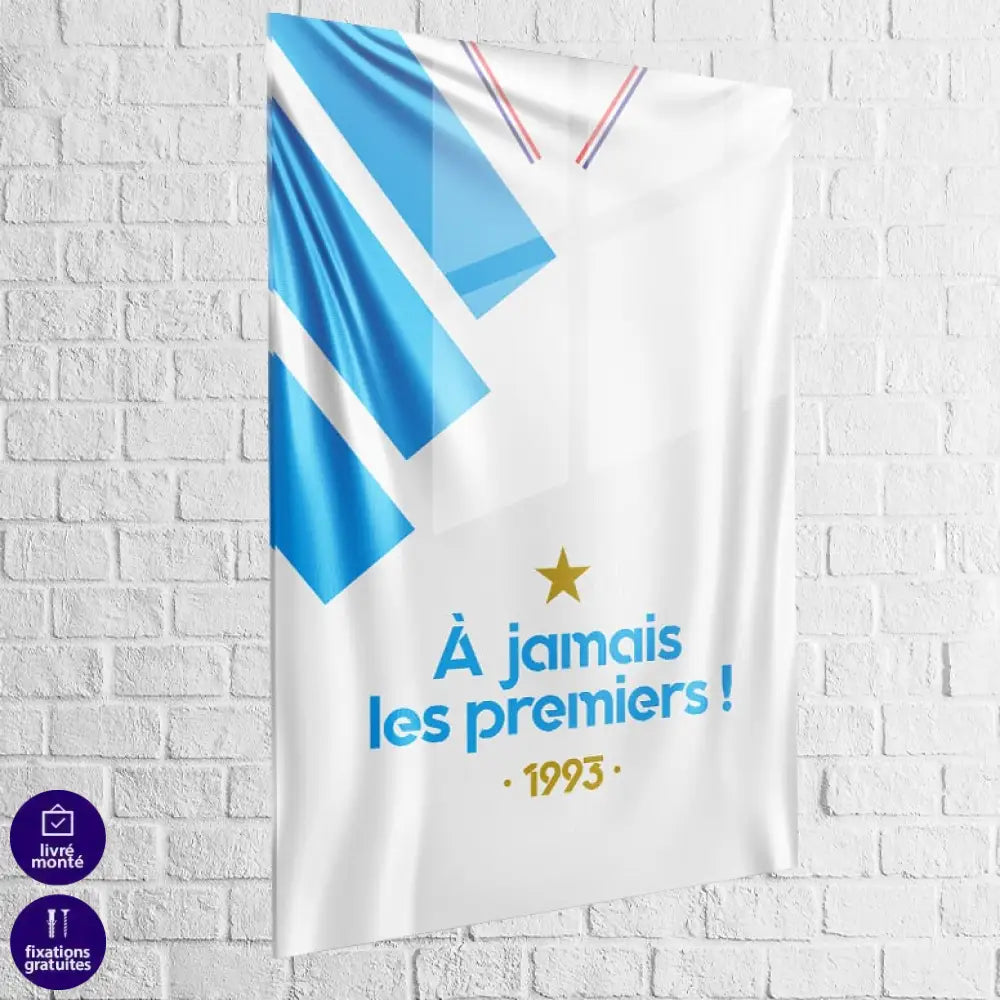 Tableau Olympique de Marseille À Jamais les Premiers 40x60cm / Plexiglas Toile Imprimée