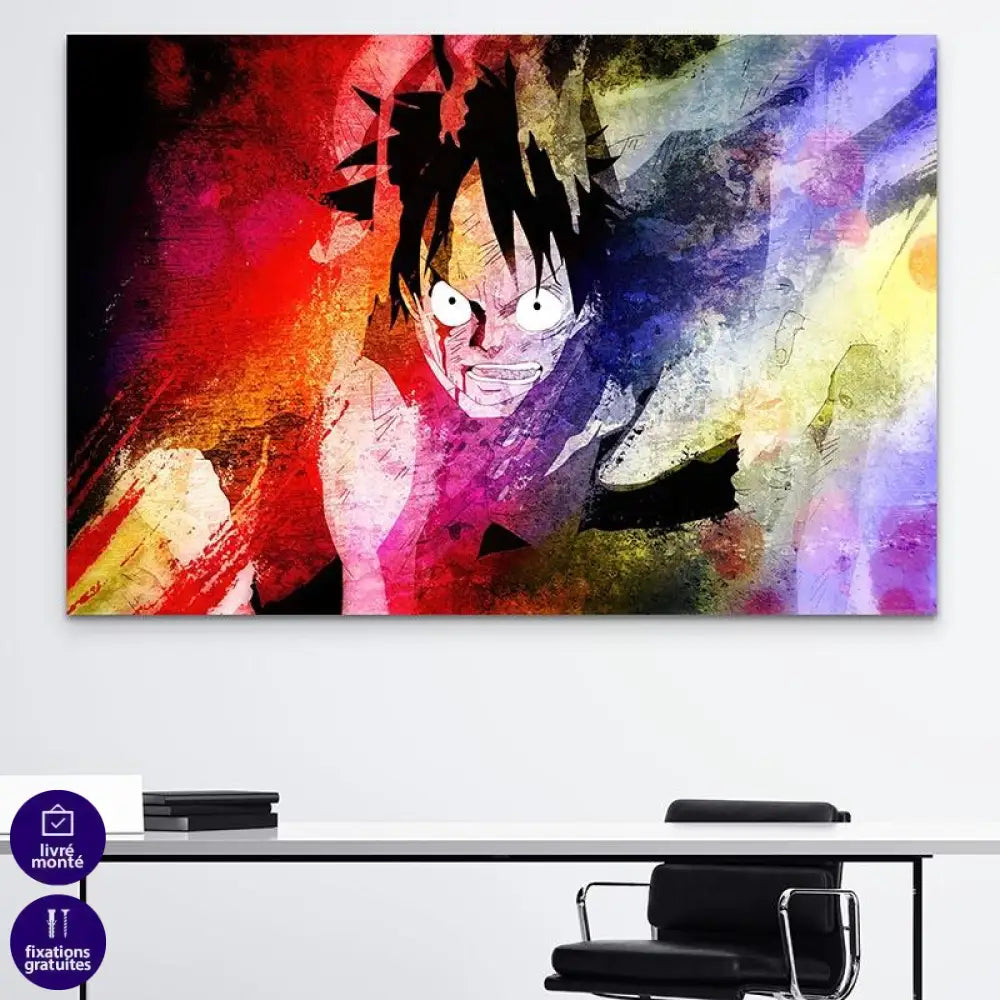 Tableau One Piece Luffy Coloré - Montableaudeco