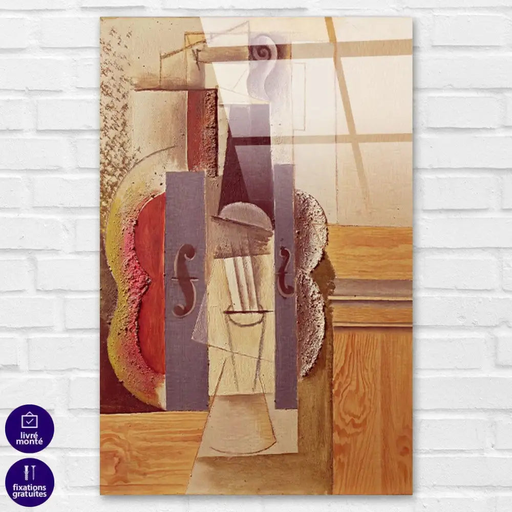 Tableau Pablo Picasso Violon accroché au mur - Montableaudeco