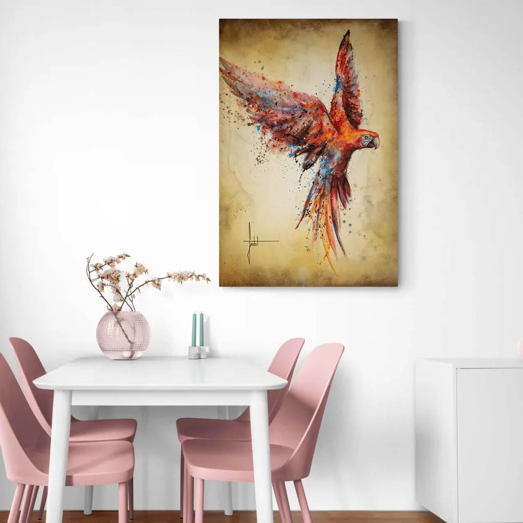 Tableau Perroquet Coloré - Montableaudeco