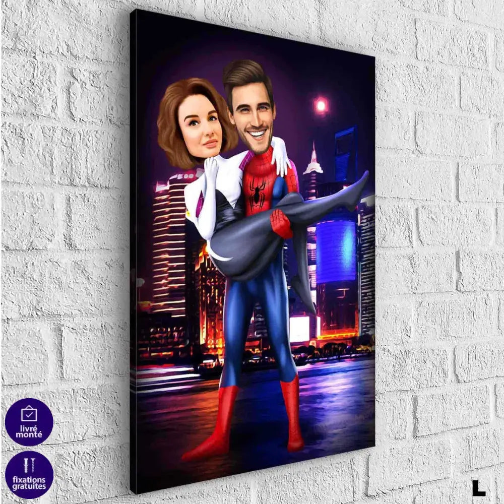 Tableau Personnalisable Super Héros Marvel 2 Personnages - Montableaudeco