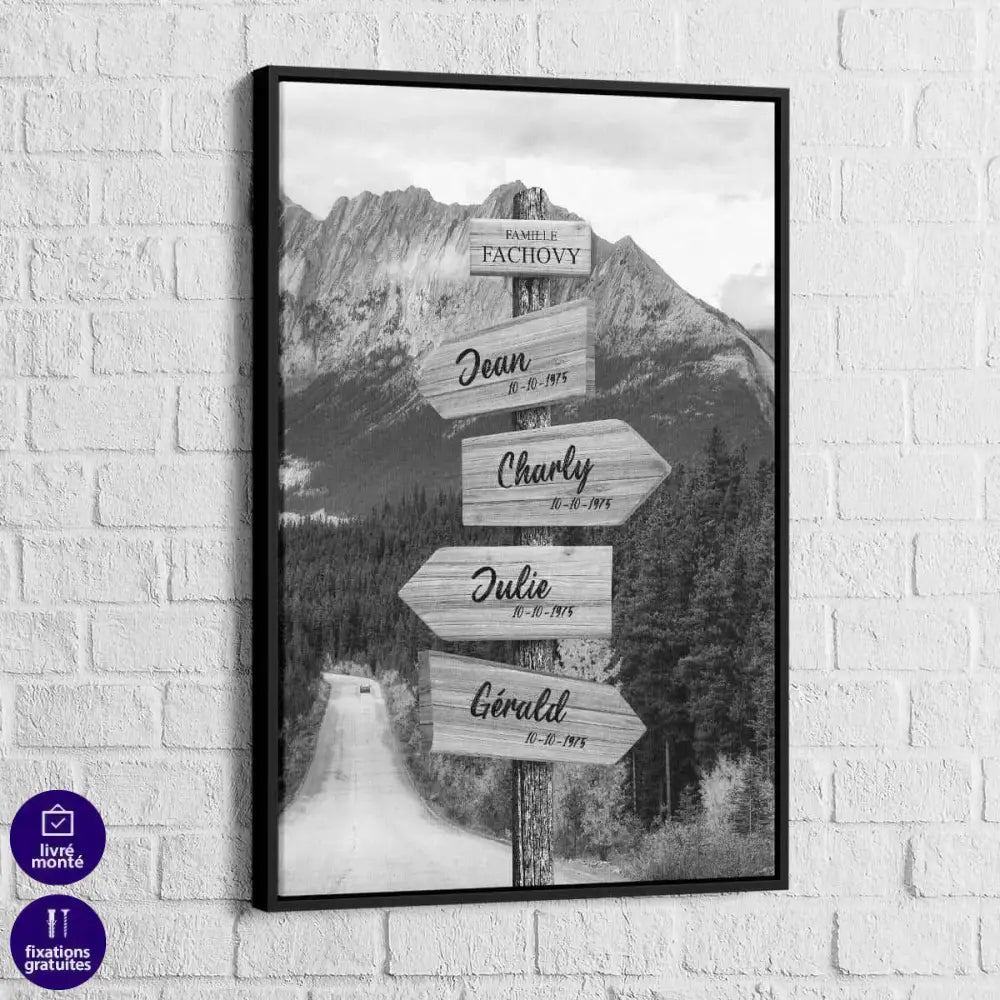 Tableau Personnalisé Famille Le Bois - Montableaudeco