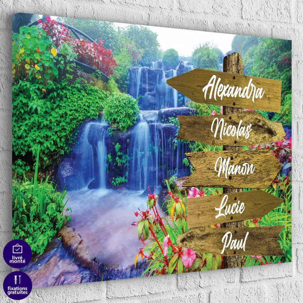 Tableau Personnalisé Prénoms Cascade de Rêve - Montableaudeco