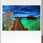 Tableau Personnalisé Prénoms Chemin de Vie Toile Imprimée