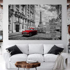 Tableau Personnalisé Prénoms Paris Rouge 40x60cm / Toile tendue sur châssis Toile Imprimée