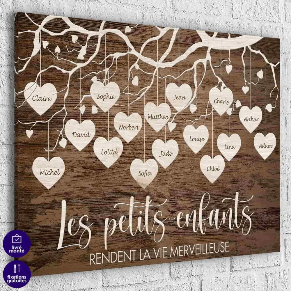 Tableau Personnalisé Prénoms Petits Enfants - Montableaudeco